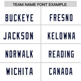 Custom White Navy Personalized Neckline Square Classic Authentic Football Jersey