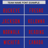 Custom Royal Red Personalized Neckline Square Classic Authentic Football Jersey