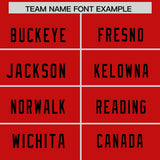 Custom Red Black Personalized Neckline Square Classic Authentic Football Jersey