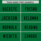 Custom Kelly Green Black Personalized Neckline Square Classic Authentic Football Jersey