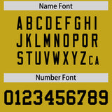Custom Old Gold Black Personalized Neckline Square Classic Authentic Football Jersey