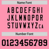 Custom Light Pink Black Personalized Neckline Square Classic Authentic Football Jersey