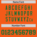 Custom Orange Kelly Green Personalized Neckline Square Classic Authentic Football Jersey