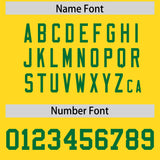 Custom Yellow Kelly Green Personalized Neckline Square Classic Authentic Football Jersey