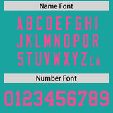 Custom Aqua Pink Personalized Neckline Square Classic Authentic Football Jersey