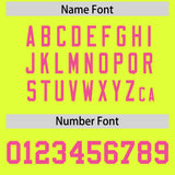 Custom Fluorescent Green Pink Personalized Neckline Square Classic Authentic Football Jersey