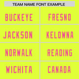 Custom Fluorescent Green Pink Personalized Neckline Square Classic Authentic Football Jersey
