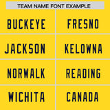 Custom Gold Navy Personalized Neckline Square Classic Authentic Football Jersey