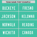 Custom Bright Green White Personalized Neckline Square Classic Authentic Football Jersey