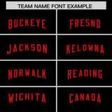 Custom Black Red Personalized Neckline Square Classic Authentic Football Jersey