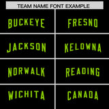 Custom Black Neon Green Personalized Neckline Square Classic Authentic Football Jersey