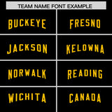 Custom Black Yellow Personalized Neckline Square Classic Authentic Football Jersey