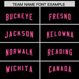 Custom Black Pink Personalized Neckline Square Classic Authentic Football Jersey