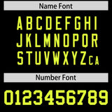 Custom Black Fluorescent Green Personalized Neckline Square Classic Authentic Football Jersey