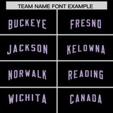 Custom Black Light Purple Personalized Neckline Square Classic Authentic Football Jersey