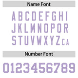 Custom White Light Purple Personalized Neckline Square Classic Authentic Football Jersey