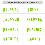 Custom White Neon Green Personalized Neckline Square Classic Authentic Football Jersey