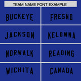 Custom Royal Black Personalized Neckline Square Classic Authentic Football Jersey