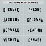 Custom Silver Black Personalized Neckline Square Classic Authentic Football Jersey