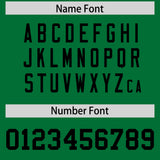 Custom Kelly Green Black Personalized Neckline Square Classic Authentic Football Jersey