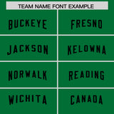 Custom Kelly Green Black Personalized Neckline Square Classic Authentic Football Jersey