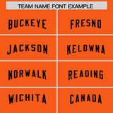 Custom Orange Black Personalized Neckline Square Classic Authentic Football Jersey
