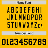 Custom Yellow Black Personalized Neckline Square Classic Authentic Football Jersey