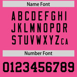 Custom Pink Black Personalized Neckline Square Classic Authentic Football Jersey
