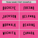 Custom Pink Black Personalized Neckline Square Classic Authentic Football Jersey
