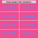 Custom Pink Powder Blue Personalized Neckline Square Classic Authentic Football Jersey