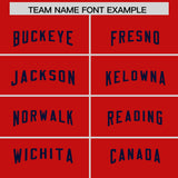 Custom Red Navy Personalized Neckline Square Classic Authentic Football Jersey