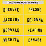 Custom Gold Navy Personalized Neckline Square Classic Authentic Football Jersey