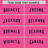 Custom Pink Navy Personalized Neckline Square Classic Authentic Football Jersey