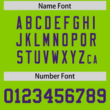 Custom Neon Green Purple Personalized Neckline Square Classic Authentic Football Jersey