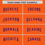 Custom Orange Purple Personalized Neckline Square Classic Authentic Football Jersey