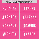 Custom Pink White Personalized Neckline Square Classic Authentic Football Jersey