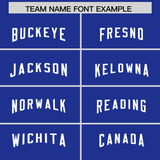 Custom Royal White Personalized Neckline Square Classic Authentic Football Jersey