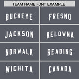 Custom Dark Gray White Personalized Neckline Square Classic Authentic Football Jersey
