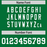 Custom Kelly Green White Personalized Neckline Square Classic Authentic Football Jersey