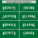 Custom Kelly Green White Personalized Neckline Square Classic Authentic Football Jersey