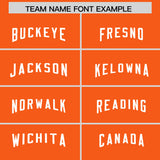 Custom Orange White Personalized Neckline Square Classic Authentic Football Jersey