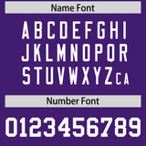 Custom Purple White Personalized Neckline Square Classic Authentic Football Jersey