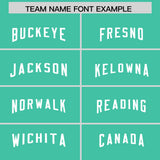 Custom Bright Green White Personalized Neckline Square Classic Authentic Football Jersey