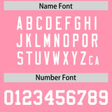 Custom Light Pink White Personalized Neckline Square Classic Authentic Football Jersey