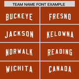 Custom Texas Orange White Personalized Neckline Square Classic Authentic Football Jersey