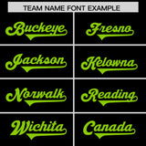 Custom Black Neon Green Personalized Neckline Square Classic Authentic Football Jersey