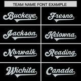Custom Black Silver Personalized Neckline Square Classic Authentic Football Jersey