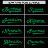 Custom Black Kelly Green Personalized Neckline Square Classic Authentic Football Jersey