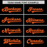 Custom Black Orange Personalized Neckline Square Classic Authentic Football Jersey