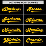 Custom Black Yellow Personalized Neckline Square Classic Authentic Football Jersey